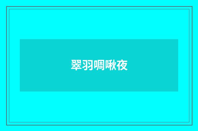 翠羽啁啾夜