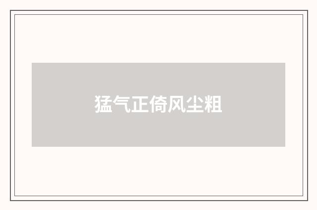 猛气正倚风尘粗
