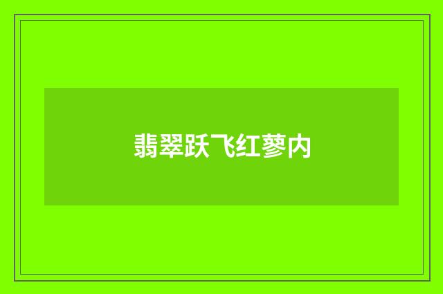 翡翠跃飞红蓼内