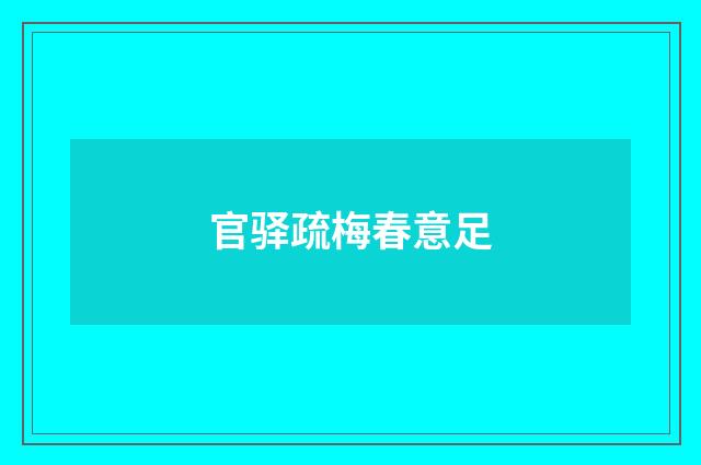 官驿疏梅春意足