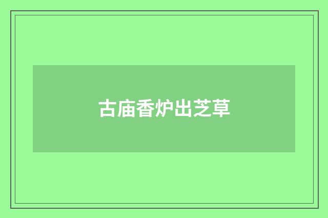 古庙香炉出芝草