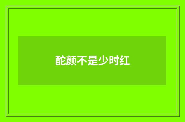 酡颜不是少时红