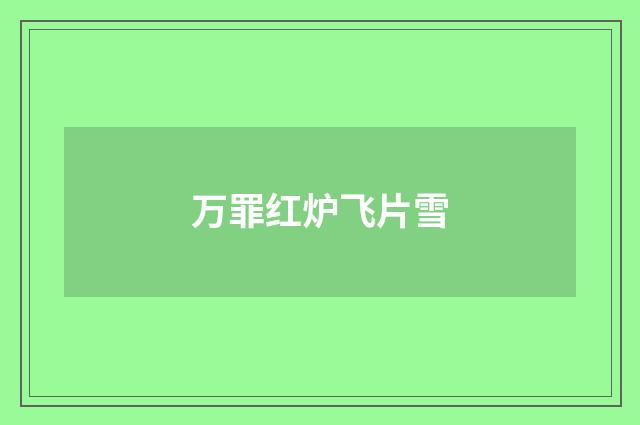 万罪红炉飞片雪