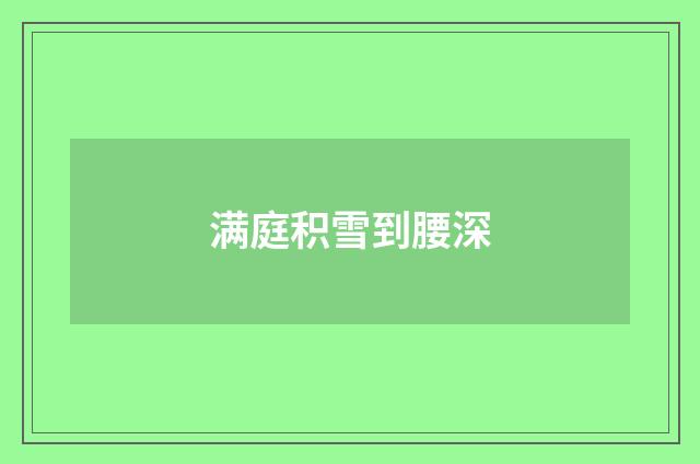 满庭积雪到腰深