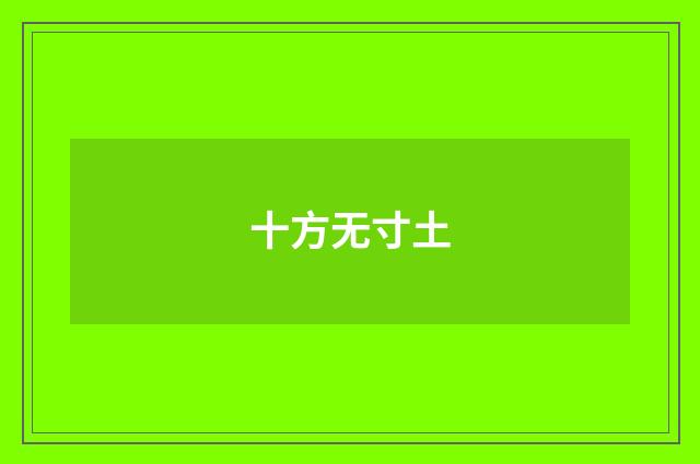十方无寸土