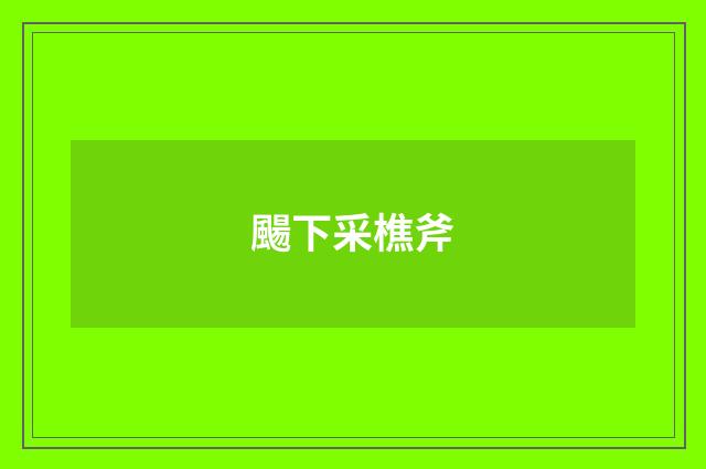颺下采樵斧