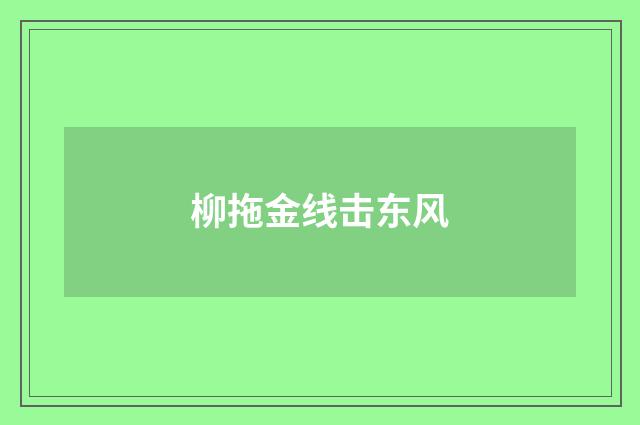 柳拖金线击东风
