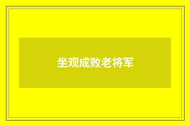 坐观成败老将军