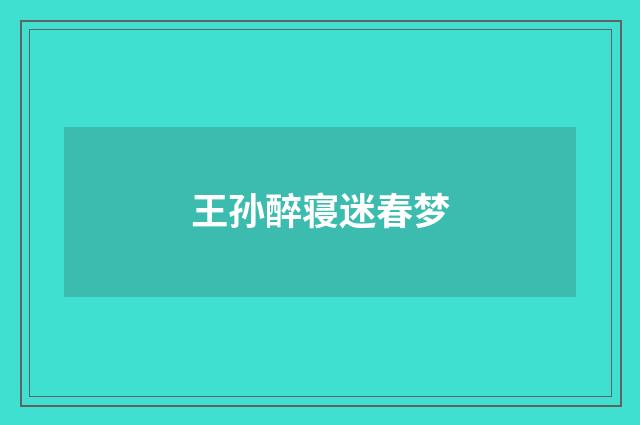 王孙醉寝迷春梦