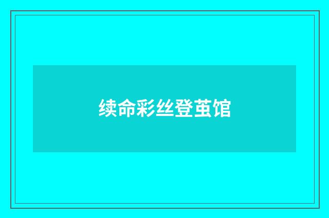 续命彩丝登茧馆