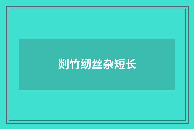 剡竹纫丝杂短长