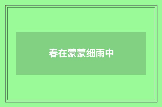 春在蒙蒙细雨中
