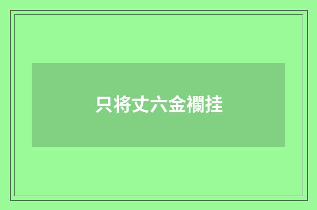 只将丈六金襴挂