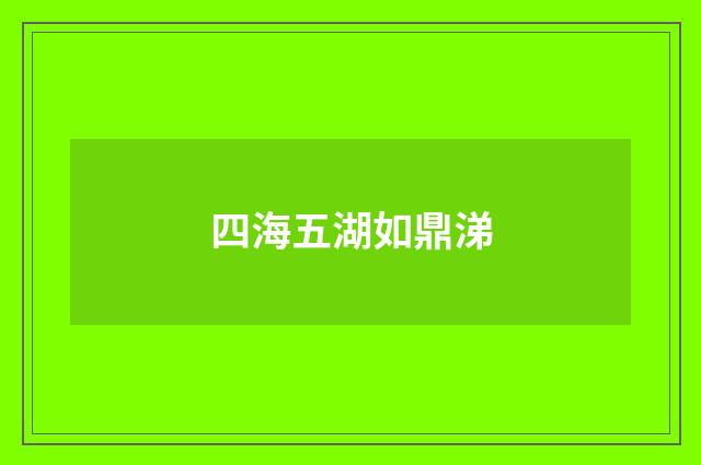 四海五湖如鼎涕