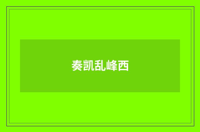 奏凯乱峰西