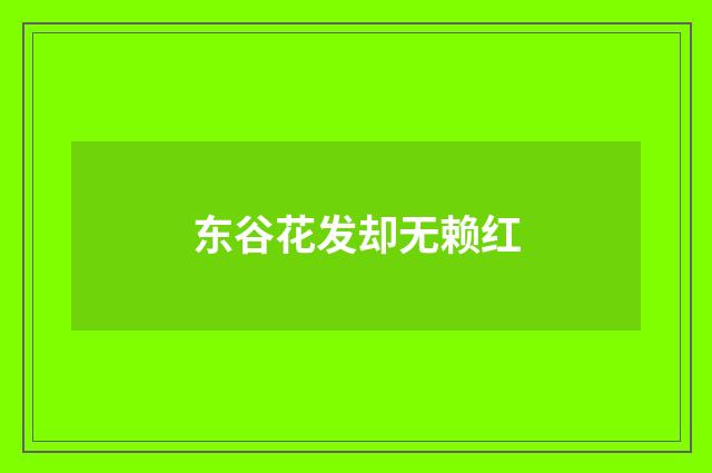 东谷花发却无赖红