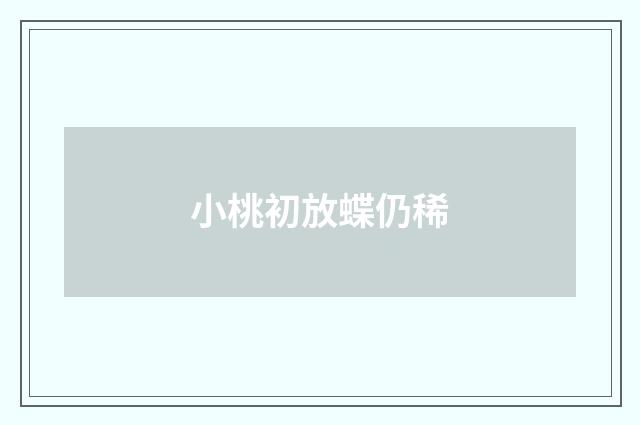 小桃初放蝶仍稀