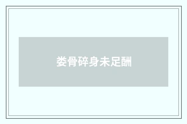 娄骨碎身未足酬