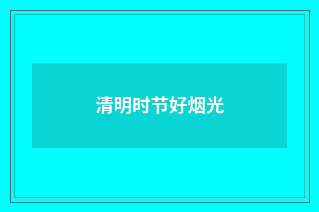 清明时节好烟光