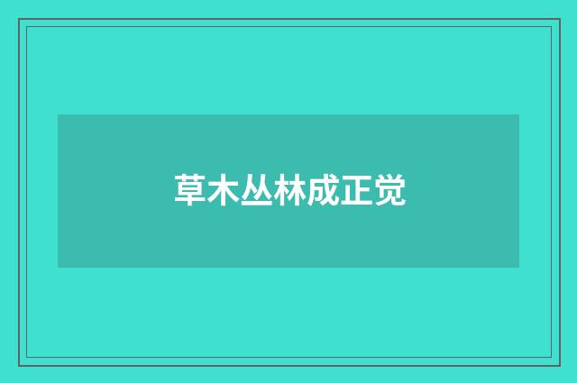 草木丛林成正觉