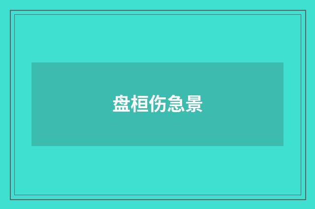 盘桓伤急景