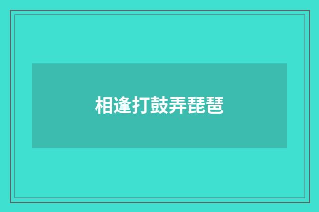 相逢打鼓弄琵琶