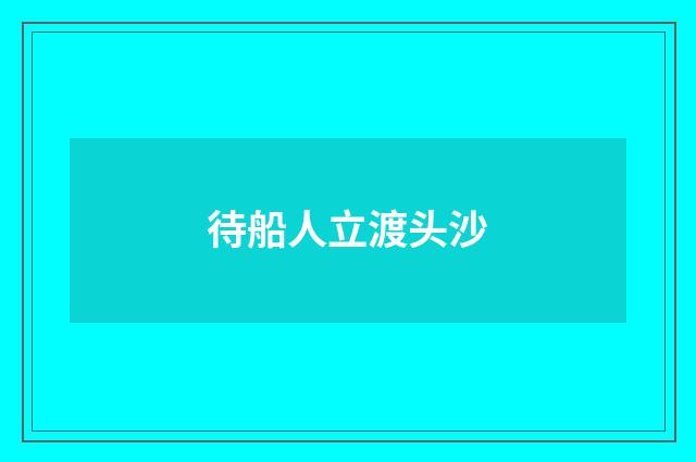 待船人立渡头沙