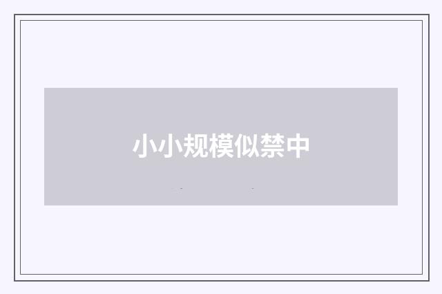 小小规模似禁中