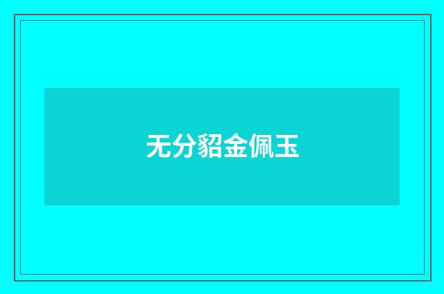 无分貂金佩玉
