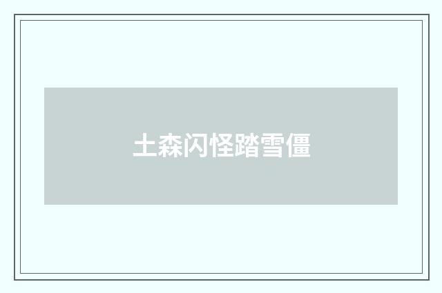 土森闪怪踏雪僵