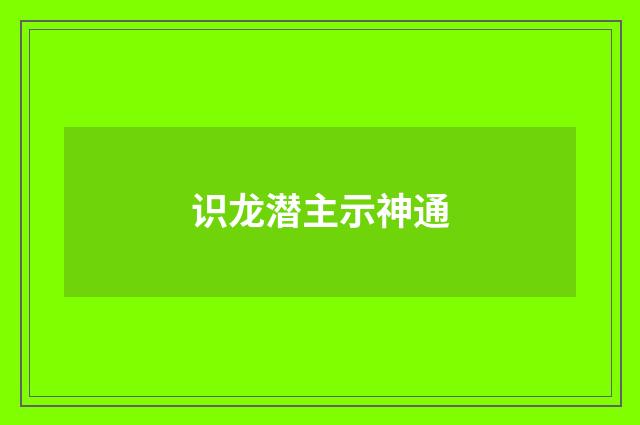 识龙潜主示神通