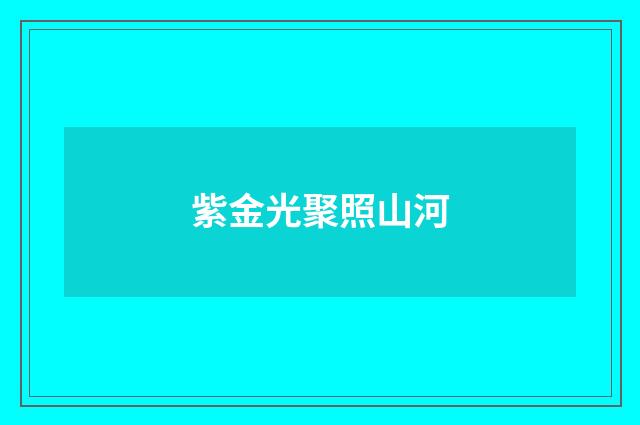紫金光聚照山河