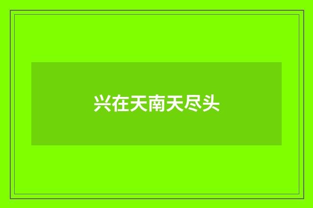 兴在天南天尽头