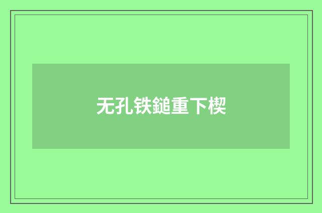 无孔铁鎚重下楔