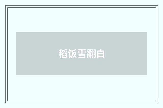 稻饭雪翻白