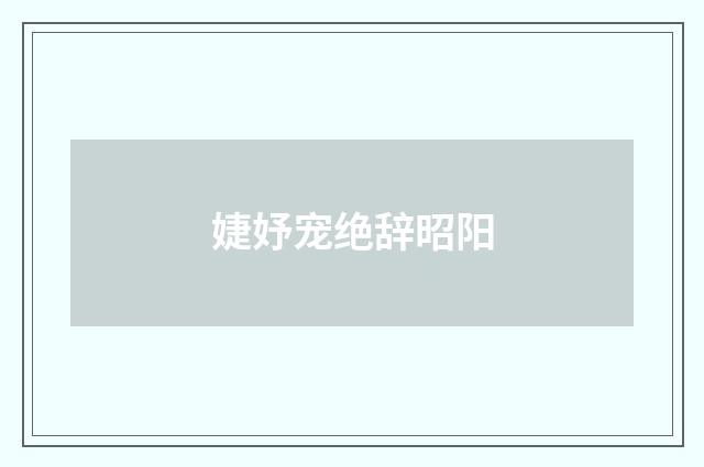 婕妤宠绝辞昭阳