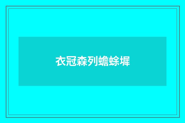 衣冠森列蟾蜍墀