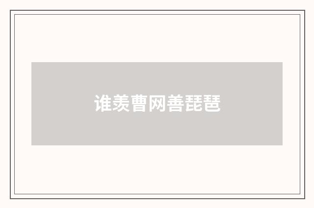 谁羡曹网善琵琶