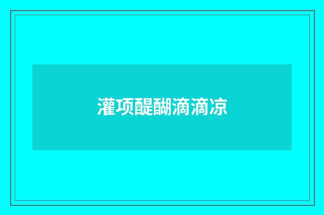 灌项醍醐滴滴凉
