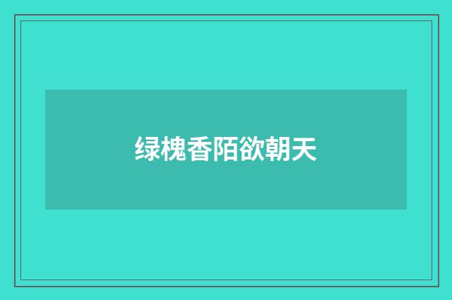 绿槐香陌欲朝天