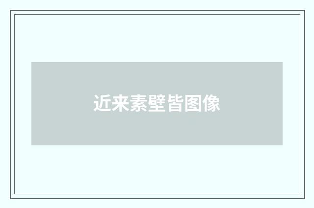 近来素壁皆图像