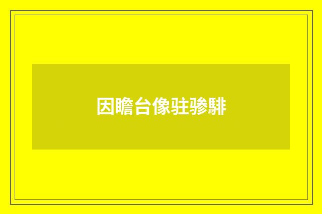 因瞻台像驻骖騑