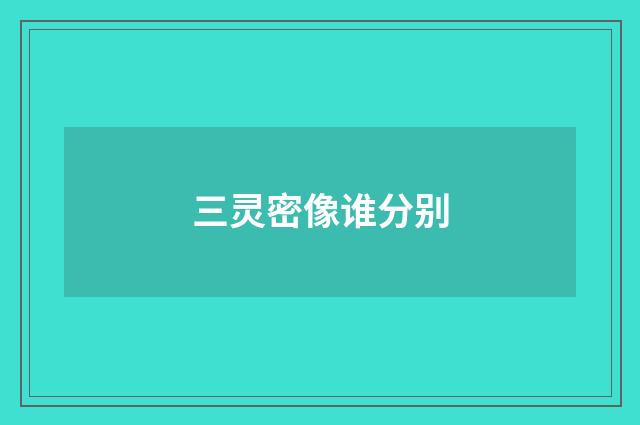 三灵密像谁分别