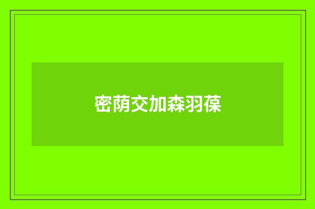 密荫交加森羽葆