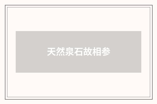 天然泉石故相参