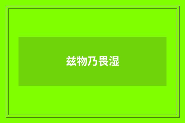 兹物乃畏湿