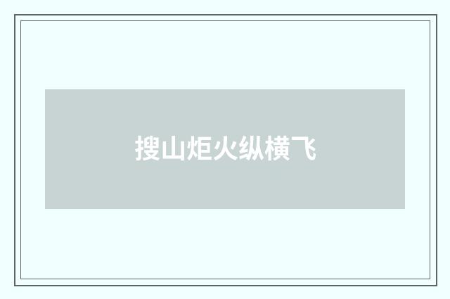 搜山炬火纵横飞