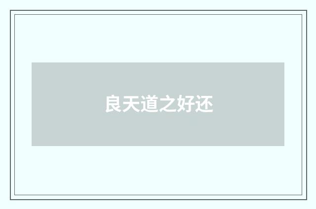 良天道之好还