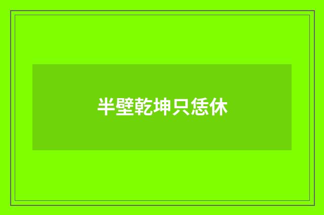 半壁乾坤只恁休