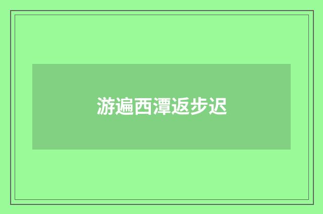 游遍西潭返步迟